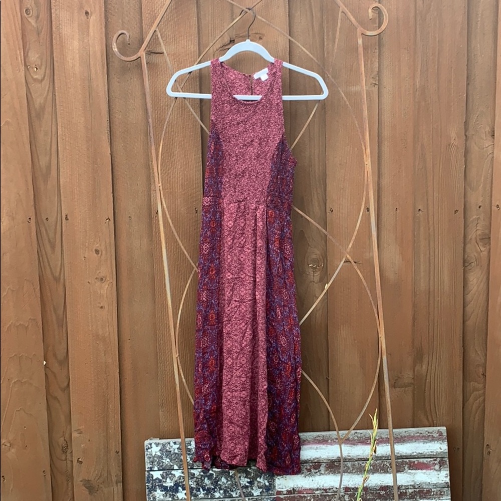Red Patterned Sun Dress